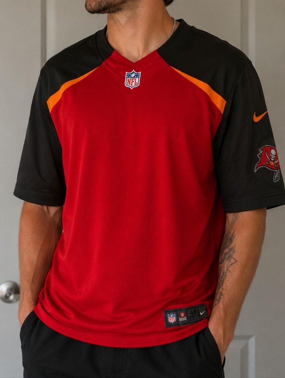 Tampa Bay Buccaneers Nike Elite Authentic On-Field Blank Jersey 48 AA2025-657